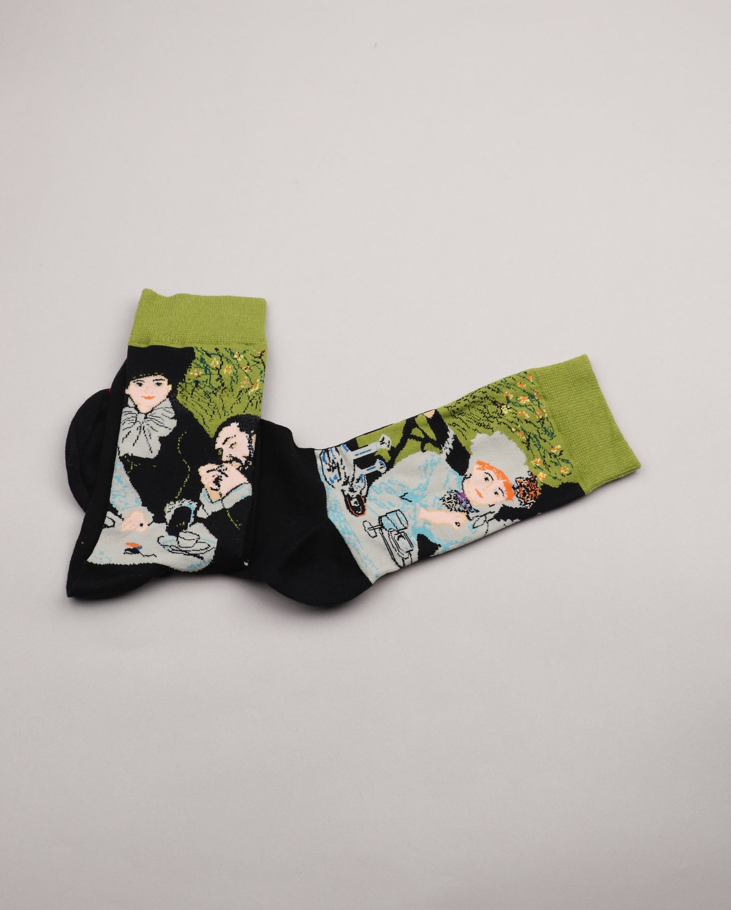 High Ankle Printed Socks ( Retro Party Night )