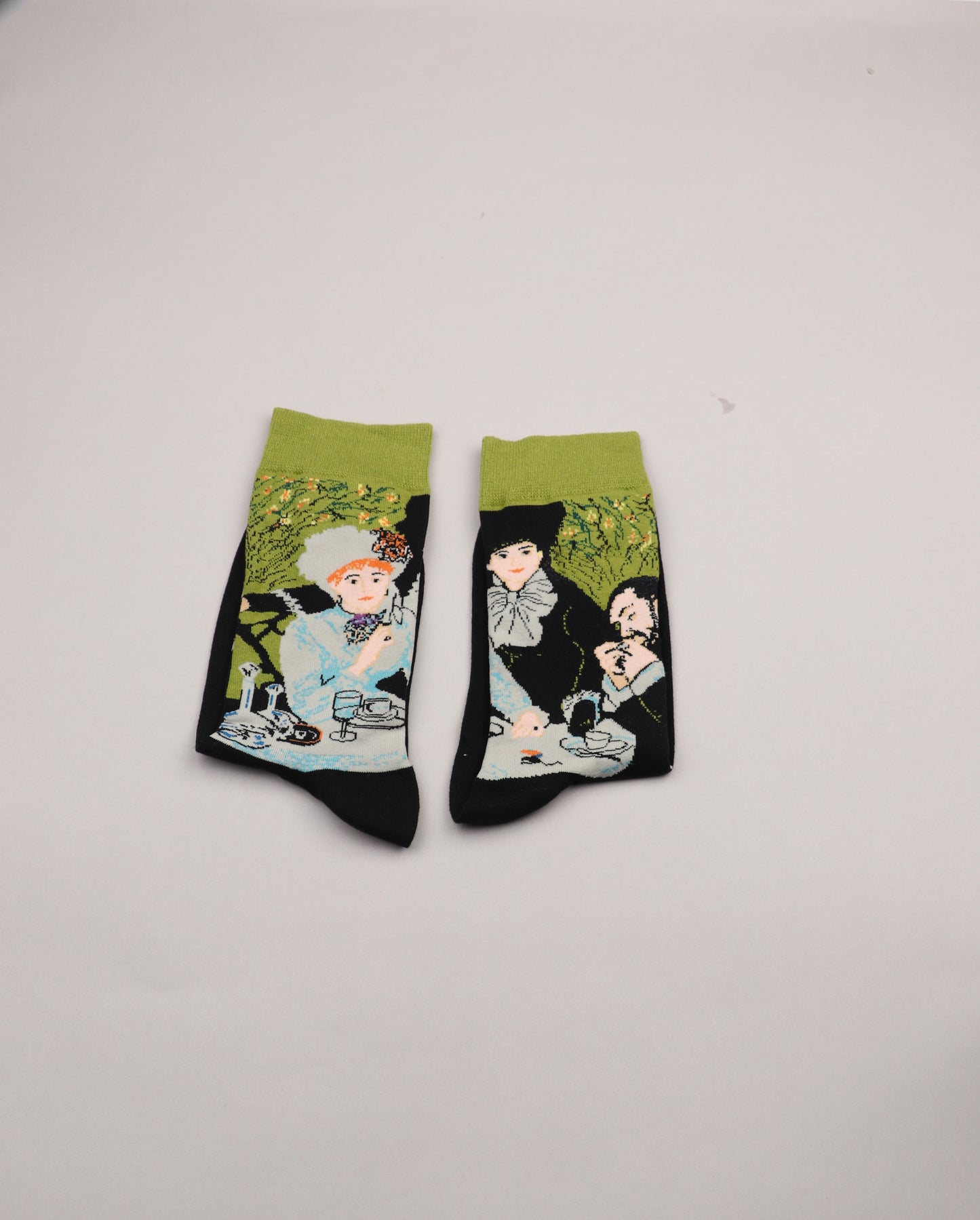 High Ankle Printed Socks ( Retro Party Night )