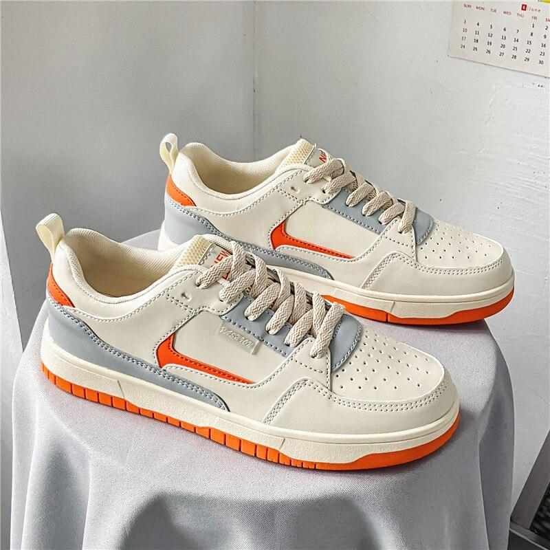 Brions Sneakers (Cream Orange)
